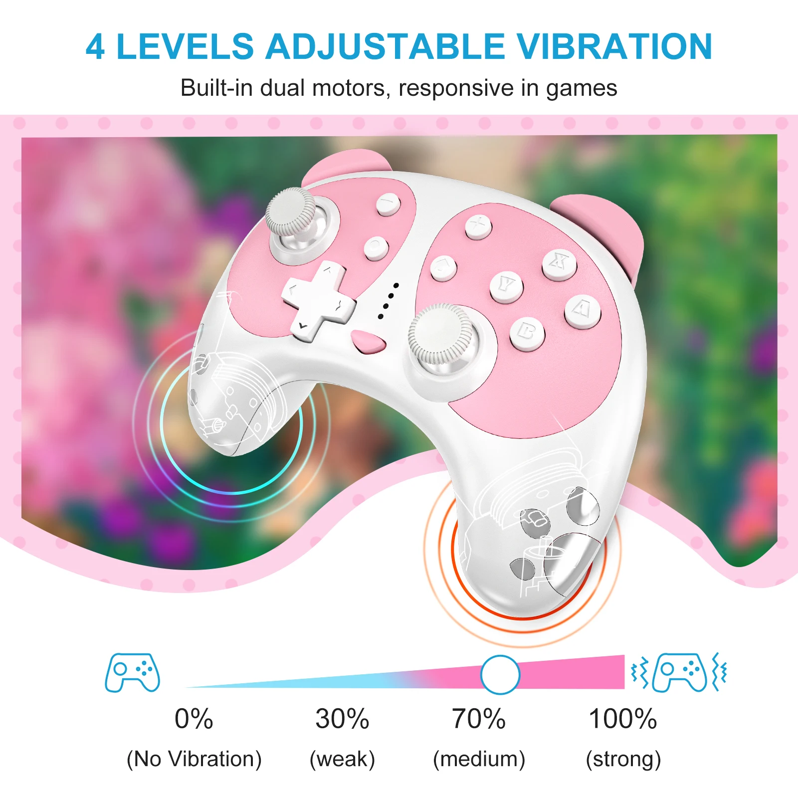 NFC Wireless Bluetooth Girls Pink Panda Gamepad Console Remote Controller Pro Wake Up Gamepads For Nintendo Switch Windows PCNFC Wireless Bluetooth Girls Pink Panda Gamepad Console Remote Controller Pro Wake Up Gamepads For Nintendo Switch Windows PC