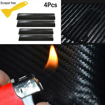 

Door Plate Sticker Protector Sill Scuff Cover Anti-Scratch Strip decal Vinyl Sticker Black 5pcs Hot