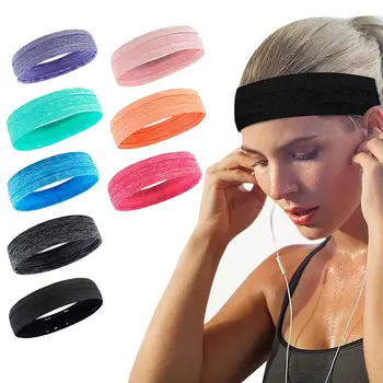 

Unisex Solid Color Non Slip Headband Anti Sweat Running Yoga Elastic Sweatband Cycling Headscarf Tube Wristband Headband Cool