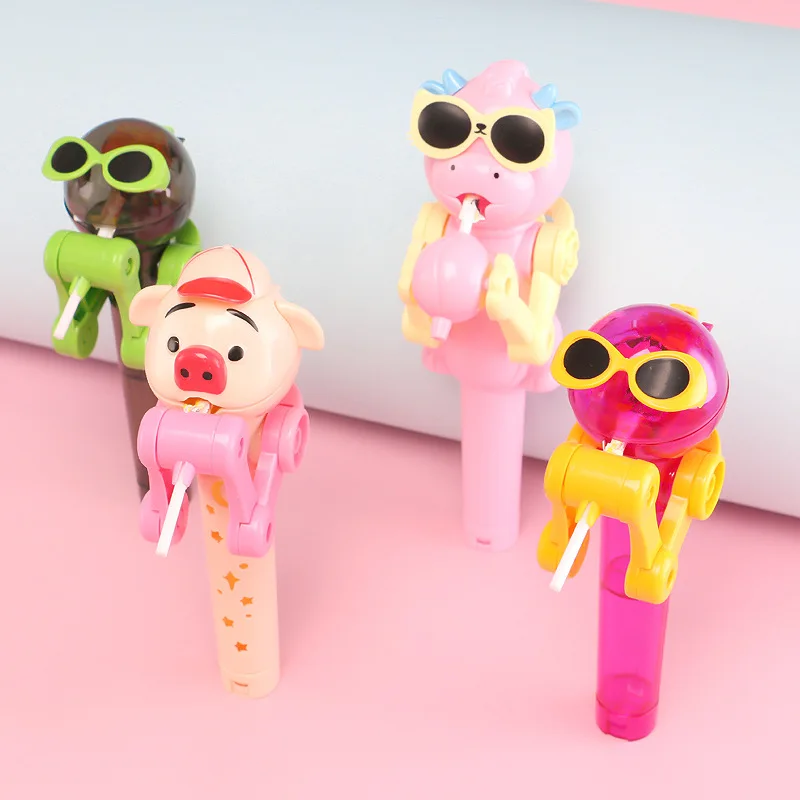Decompression Toys Lollipop-Holder Robot Candy Gift Creative Dustproof 1PCS Storage