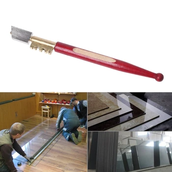 

Professional Diamond Antislip Wood Handle Oil Feed Glass Cutter Cutting Tools