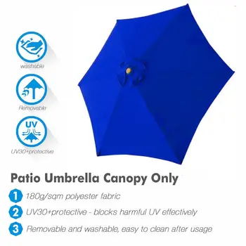 

Patio Umbrella Top Canopy Replacement Cover fit 9/10' 8 Rib Garden Outdoor Market Beach Waterproof Canopy Sun Shelter Cover