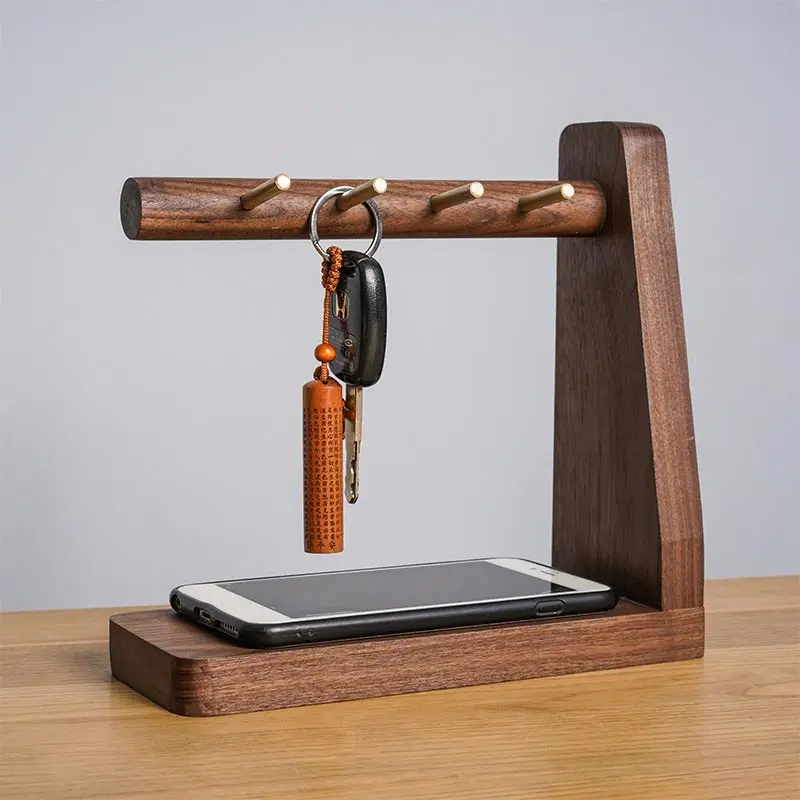 Solid Wood Key Holder AAA Grade Material Coat Cloth Keys Wall Hanger Shirt Rack Great Home Decoration Hook | Дом и сад
