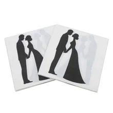 Одноразовые салфетки 2-х слойный с Бумага Полотенца для свадьбы празднования дня рождения 20 шт./пакет 13X13 дюймов