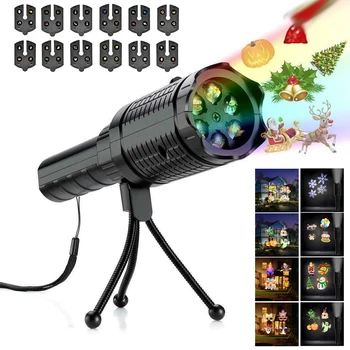 

Snowflake Laser Landscape LED Pattern Projection Lamp Flashlight Stage Light Holiday Lighting for Christmas Halloween Party