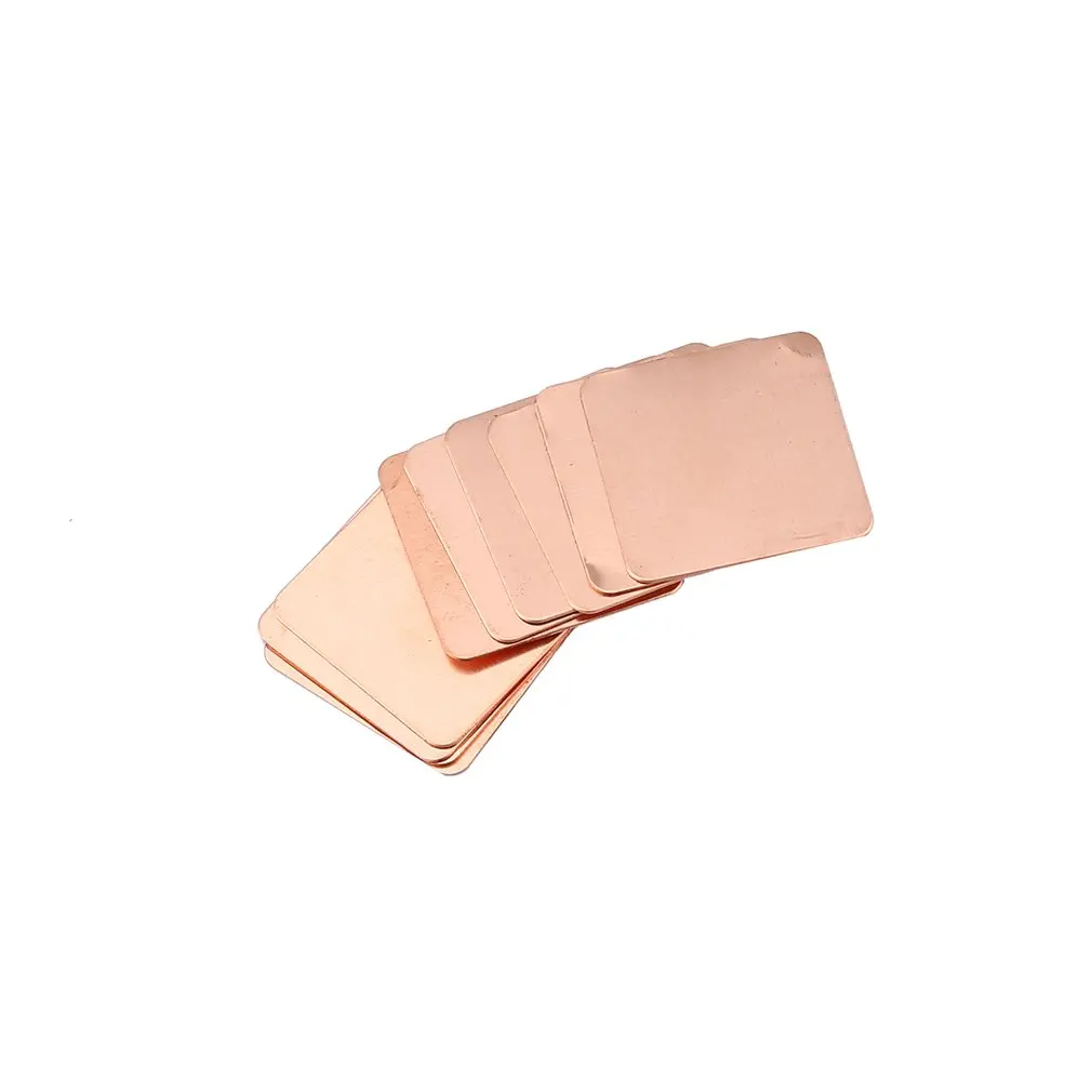 

10pcs Pure Copper Heatsink Shim Thermal Pad Barrier for Laptop Graphics Card 20mmx20mm 0.3mm 0.5mm 0.8mm 1.0mm 1.2mm