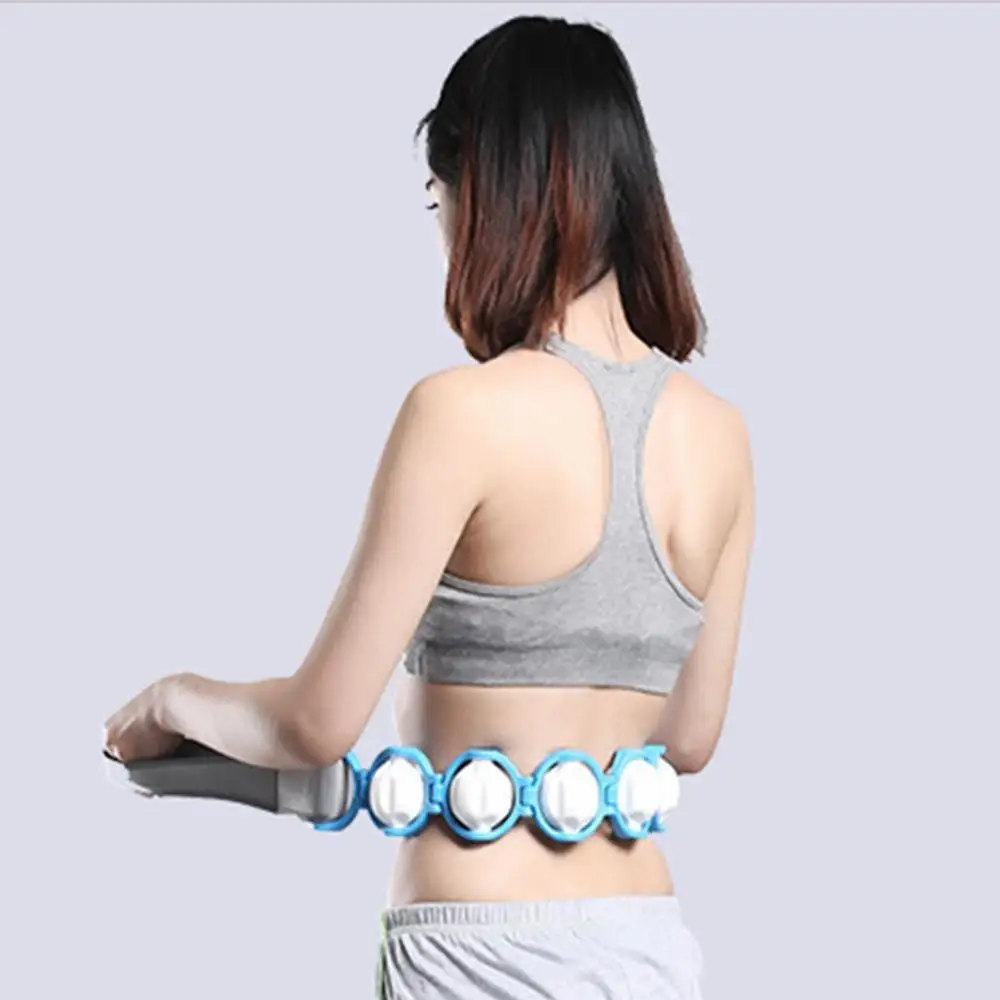 Массажная палочка шарики ежика ролик для мышц антицеллюлитный массажер