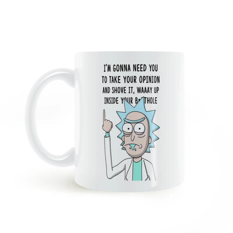 Запихните его Рик и Морти печатная кофейная кружка 11 унций|decorative mugs|printed mugsceramic cup |