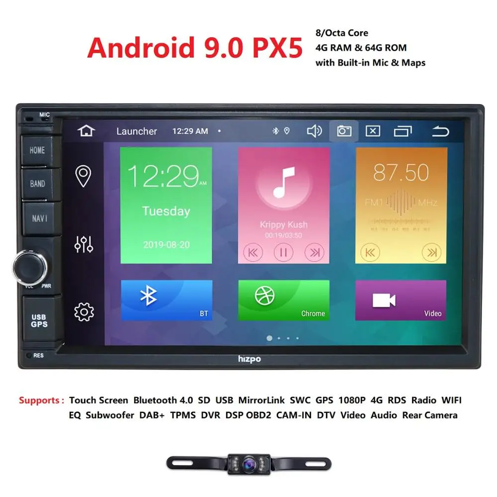 Best OctaCore Pure Android9.0 Auto Radio Car NODVD Player Car PC Tablet Double 2din 7