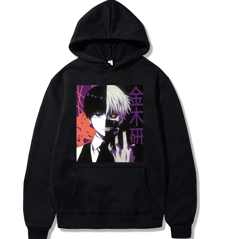 Tokyo Ghoul Kaneki Split Face Hoodie New Authentic Sweatshirt Anime Men Long Sleeve Hip Hop Tees Tops Tokyo Ghoul Kaneki Split Face Hoodie New Authentic Sweatshirt Anime Men Long Sleeve Hip Hop Tees Tops