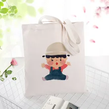 Холст сумка иллюстрация хозяйственная сумка текст DIY ежедневное использование пользовательский принт Логотип эко многоразовая утилизация
