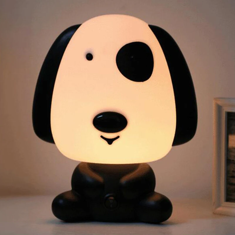 Urso dos Desenhos Lâmpada para Crianças Luz da Noite Panda Animados Crianças Cama Lâmpada Noite Dormir Quarto Luz ue Eua Plug Bebê Bonito - Cão 4 da noite crianças cama lâmpada noite dormir