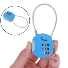 Venda quente 3 dígitos de discagem senha combinação cadeado mala bagagem metal código bloqueio mini codificado bloqueio anti-roubo 3.7*9cm novo