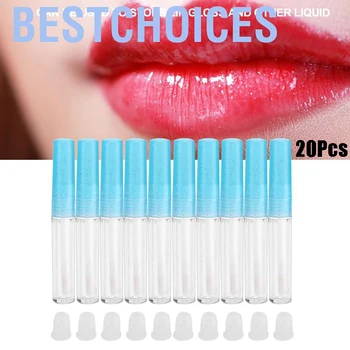 

20Pcs Portable Refillable Bottles Lip Gloss Bottle Lightweight DIY Empty Lip Oil Tube Container Sample Bottles Cosmetic Tools
