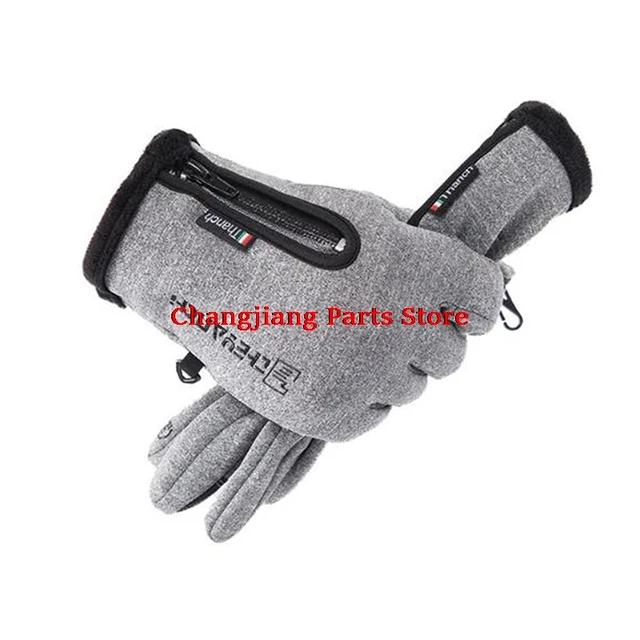 Outdoor Winter Gloves Waterproof Moto Thermal Fleece Lined Resistant Touch Screen Non-slip Motorbike Riding gray
