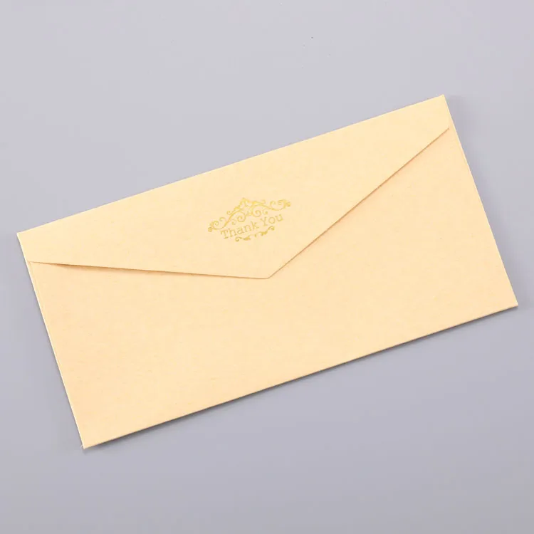 10 шт./лот, европейский стиль, винтажный горячего тиснения печать конвертов из крафт-бумаги конверт для свадьбы письмо-приглашение 110 мм X 220 мм - Цвет: cream-color
