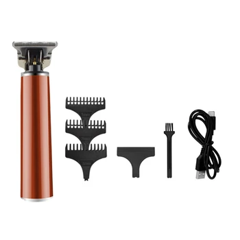 

Electric Outliner Hair Clippers Cordless Rechargeable Barber Grooming Kits Pro T-Blade Trimmer Close Cutting Machine for Men