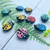 10pcs  Mini Ladybug Silicone Beads Baby Dummy Cartoon Pacifier Toy Accessories 2