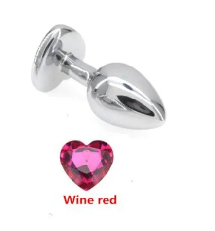 Crystal Anal Plug Heart Shape Buttplug Stainless Steel Anus Sex Toys for Women Men Orgasm DiIdo Ass Prostate Gay Adult Products