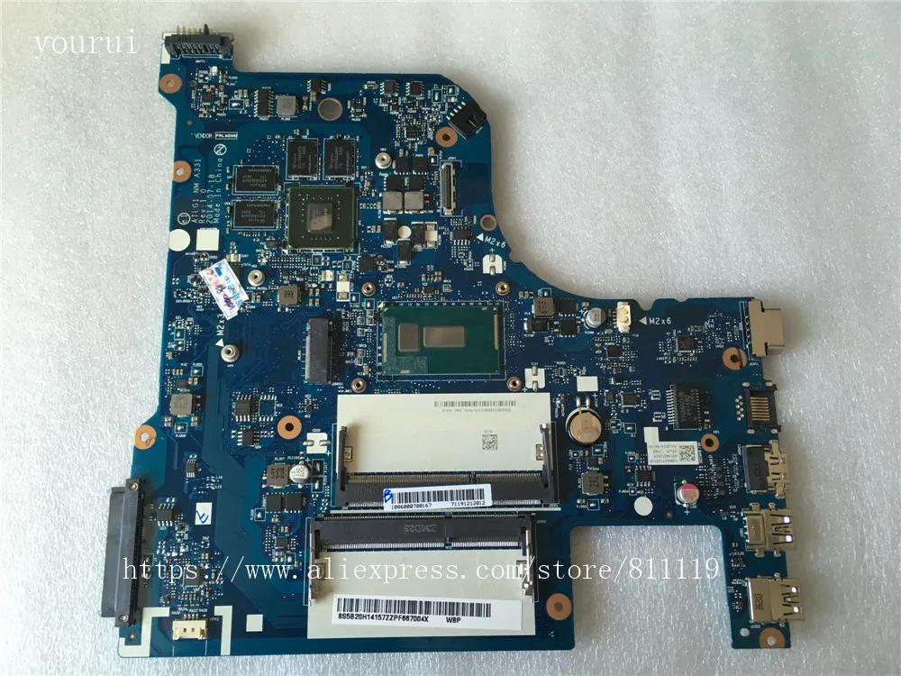 Оригинальная материнская плата yourui для Lenovo G70-80 AILG1 NM-A331 с процессором SR23Y i5-5200u |