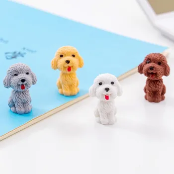 

1pc Teddy Dog Eraser Lovely Rubber Cartoon Style Teddy Dog Eraser Creative For Children Funny Korean Stationery School Supplies