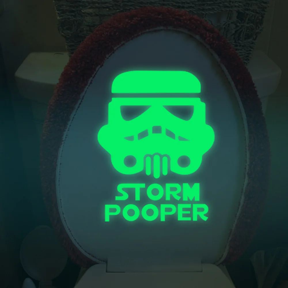 Luminous Toilet Stickers Luminous Stickers Living Room Bedroom Bathroom Stickers Bathroom Sign Funny Toilet Decorative Sticker 3