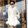 Hot Sale Winter Women's Faux Fur High Quality Faux Sheepskin Coats Keep Warm With Fur Fox Collars Slim Female Furs Plus Size ► Photo 2/6