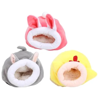 

2PCS Pet Cage for Hamster Accessories Pet Bed Mouse Cotton House Small Animal Nest Winter Warm