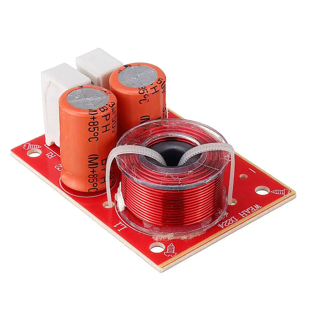

LEORY 80W Speaker Crossover High/Low 2 way Frequency Divider Sound Quality Upgrade Tool Speaker Accessories for 4-8 ohm Speaker