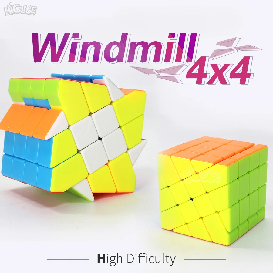Fanxin Windmill 4x4 куб колесо горячего ветра и огня Magic Cubes Higth Diffuclty Professional Specail Shape