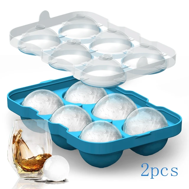 2021 new Buy 1 Get 1 3 colors 6 holes 4.5 X 4.5 cm diameter food grade plastic DIY ice cube tray making ice ball moldIce Buy 1 Get 1 Blue