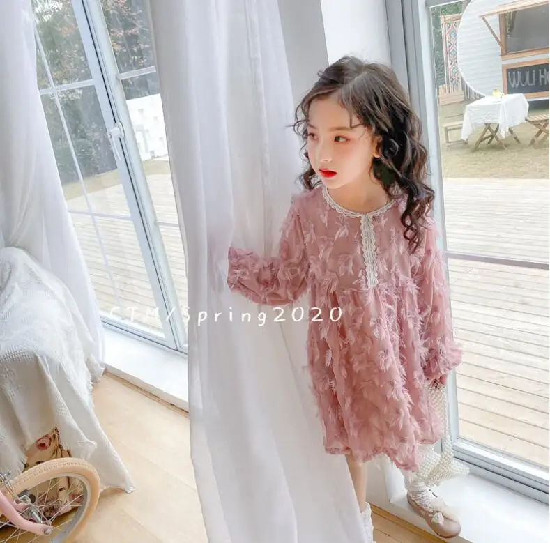 Весенние платья с кисточками на поясе для девочек; одежда для принцесс; прелестные модные туфли розовый кремовое платье 5 штук в партии