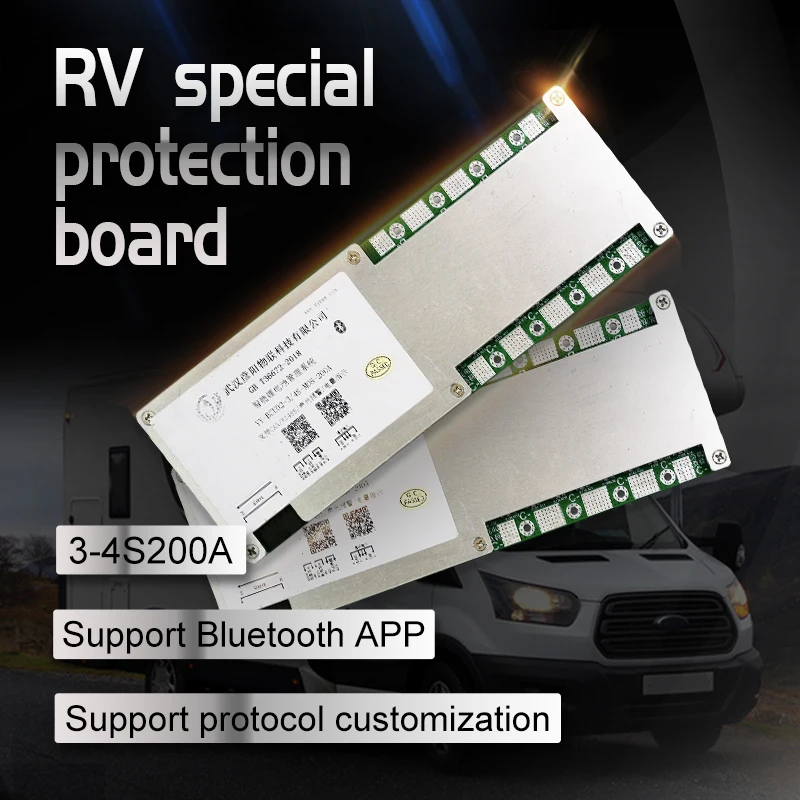 

3-4 strings of 200A (peak400A) continuous high current BMS, PCB, rs485/can/Bluetooth APP to monitor battery information