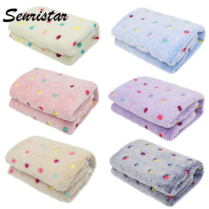 Cat Dog Bed Blanket Soft Fleece Cushion Winter Warm Dot Print Pet Cat Dog Cover For Small Medium Large Dogs Mat pet bed,pet blanket
