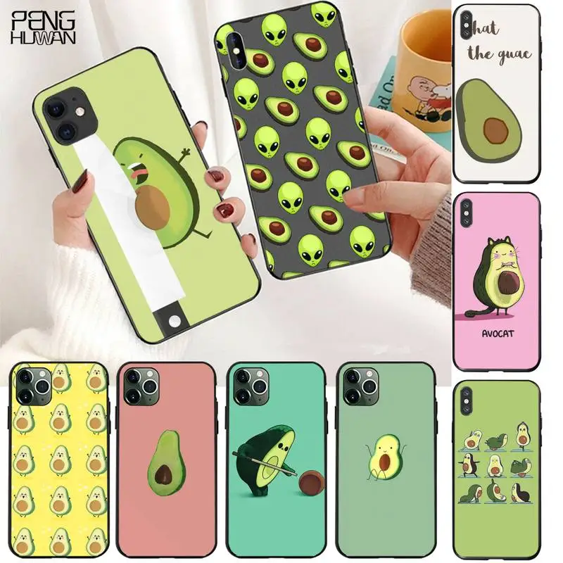 YJZFDYRM мультяшный авокадо милый чехол для телефона iPhone 11 pro XS MAX 8 7 6 6S Plus X 5S SE 2020 XR