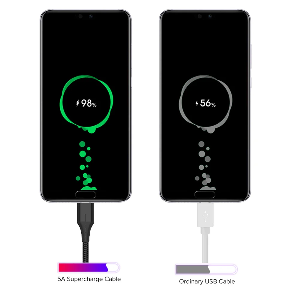 Магнитный кабель Venroii USB Type C для быстрой зарядки шнур Huawei P30 P20 Pro 5A SuperCharge Quick Charge 3 0