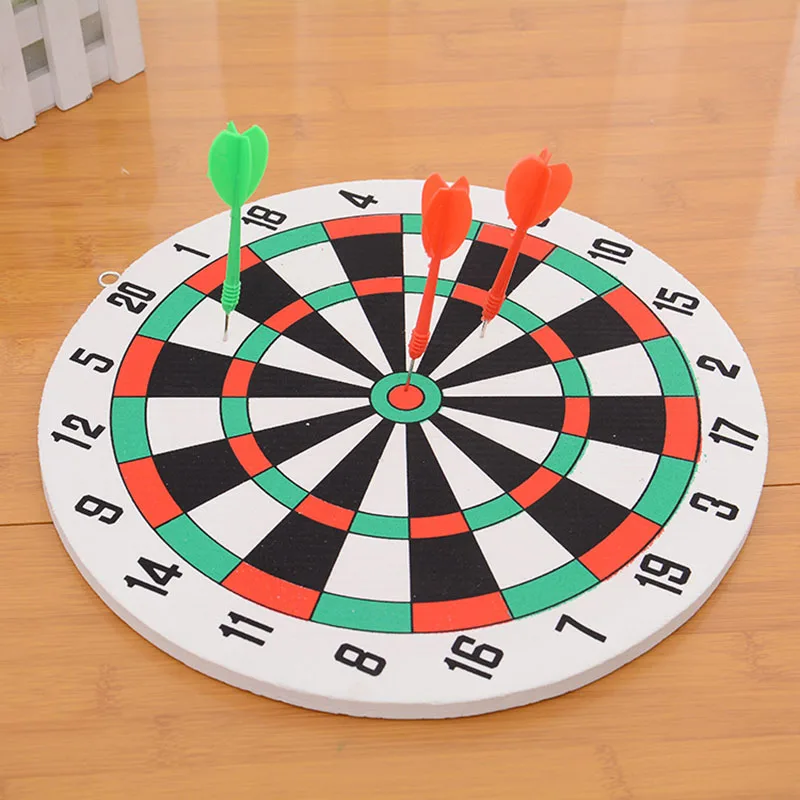 

Diameter 29.5 Cm Darts Target With 3 Darts Wall Mounted Two Sides Double-Use Thick Foam Toy Dart Board Game office outdoors game