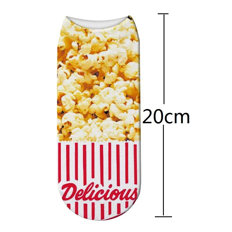 Новый 3D принт светлый цвет повседневные хлопковые носки для приготовления