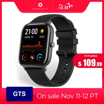 

Amazfit GTS Smart Watch Global Version 5ATM Waterproof Smartwatch 14 Days Battery GPS Music Control Leather Silicon Strap