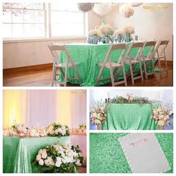 

Light Green/Rose Gold/Pink/Blue/Champagne/Black Sequin Tablecloth 60*102inch Glitter Table Cloth for Wedding Decoration/Birthday