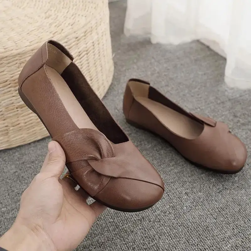 

Cresfimix Sapatos Femininas; Модные красивые женские свадебные туфли светильник коричневый; Сезон весна-лето, женская обувь без шнуровки на обувь на плоской подошке Женская Повседневная Удобная обувь A9786