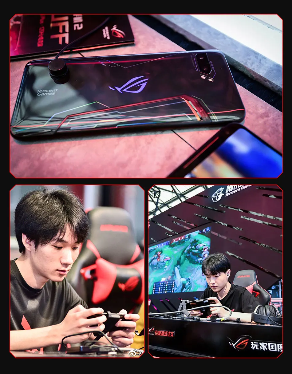 ASUS ROG Phone 2 ZS660KL игровой мобильный телефон с двумя sim-картами 8 ГБ ОЗУ 128 Гб ПЗУ Snapdragon855+ OctaCore 6,59 дюйма 6000 мАч 48 МП NFC Android 9,0