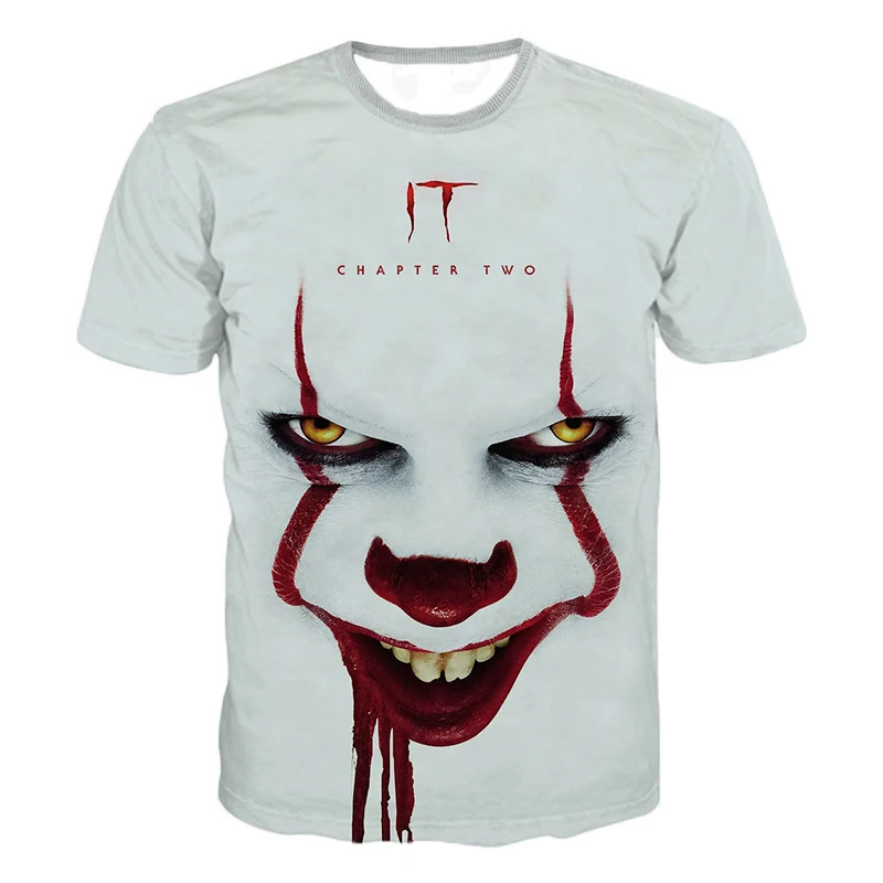 

IT: Chapter Two 3D Printed T Shirt Men Women Summer IT Clown Horror Movie Casual T Shirt Thriller Terrorist Movie Men T Shirt