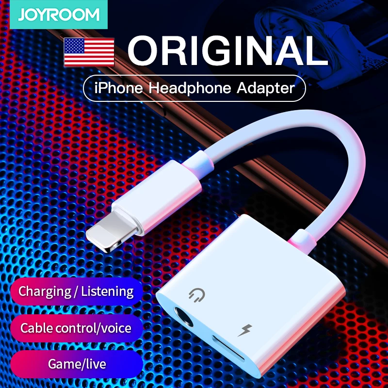 Joyroom 2 в 1 кабель адаптер для iPhone Lightning XS Max XR X 7 8 гарнитура наушники быстрой | Переходники и адаптеры -4000590503227