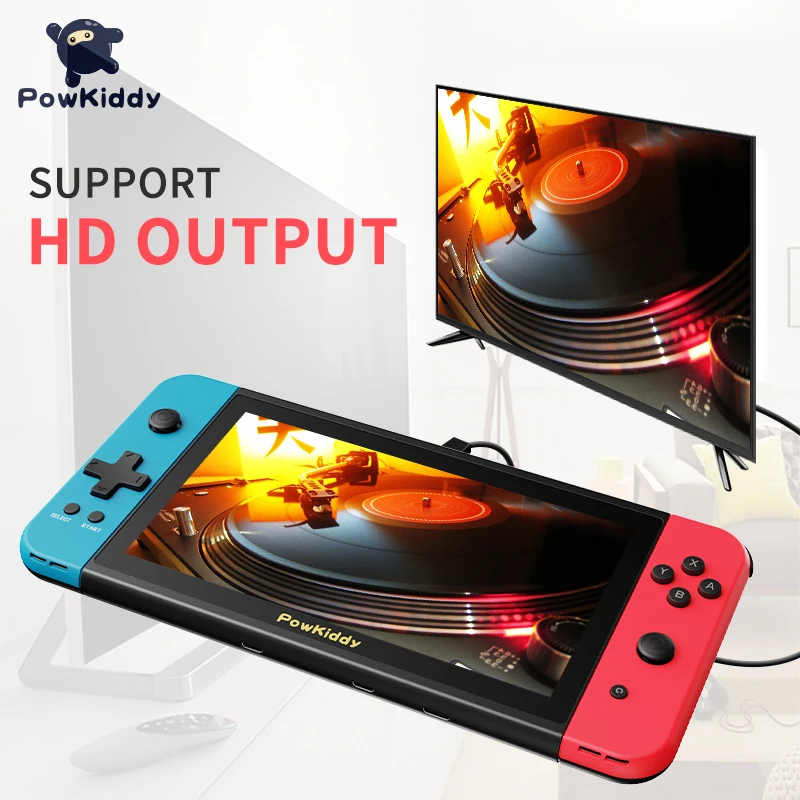 US $75.48 NEW POWKIDDY X2 7 IPS Screen Handheld Game Console BuiltIn 11 Simulator PS1 3D Game Retro Arcade UltraThin Console 2500 Games