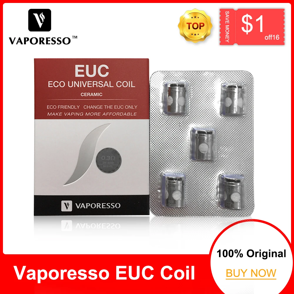 Испаритель керамический EUC катушка 0.3ohm 0.5ohm VS традиционная 0.4ohm для Tarot Nano/Veco One/ VECO
