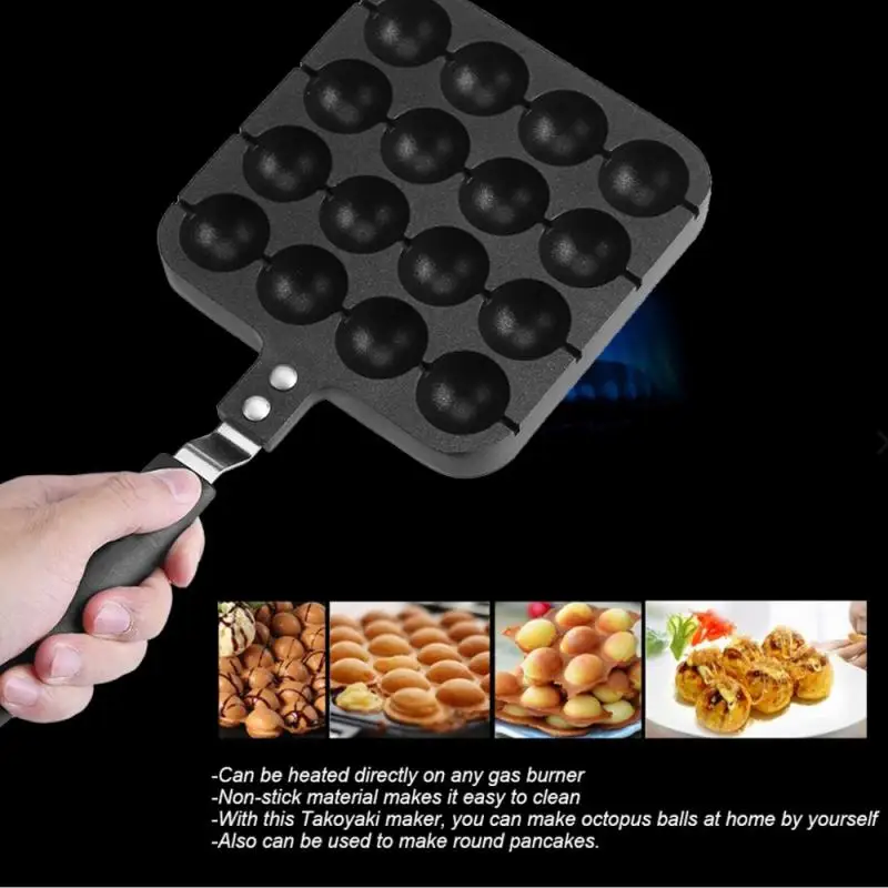 Противень для гриля Takoyaki с 16 отверстиями антипригарная противень выпечки
