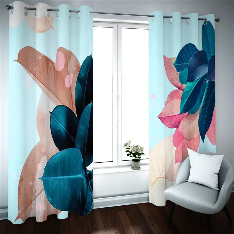cortinas romanticas 3d flor ventana