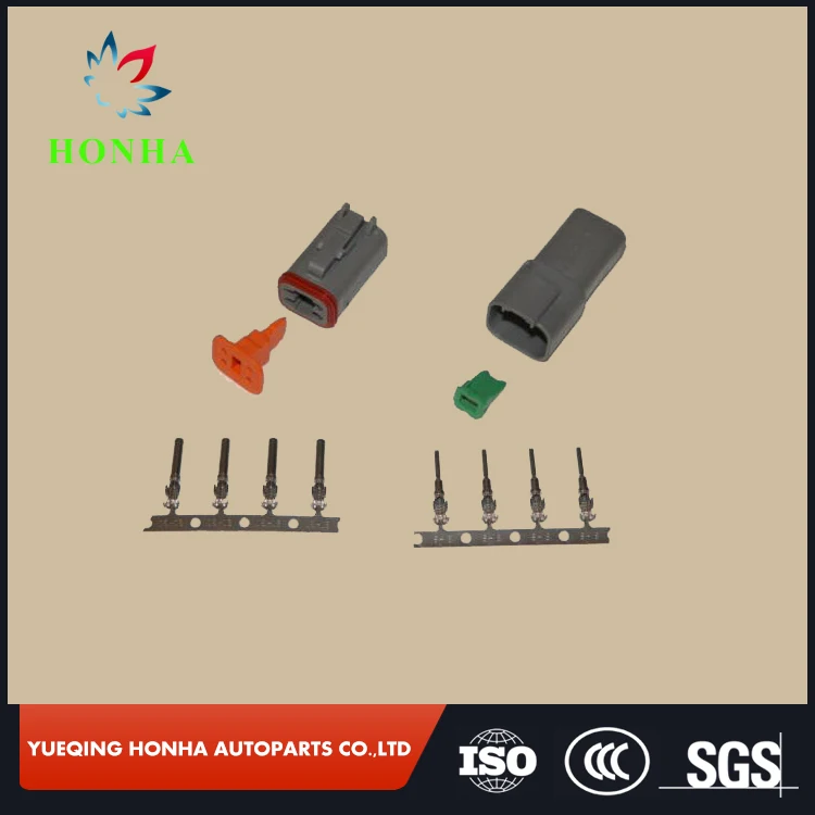 4 Pin черная серия DT DT06-4S DT04-4P Водонепроницаемая электрическая розетка, вилка автомобильный разъем