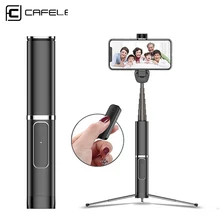 Cafele портативная беспроводная Bluetooth селфи-палка, складной мини-штатив, выдвижной монопод, рычаг автоспуска, держатель для iphone Xiaom